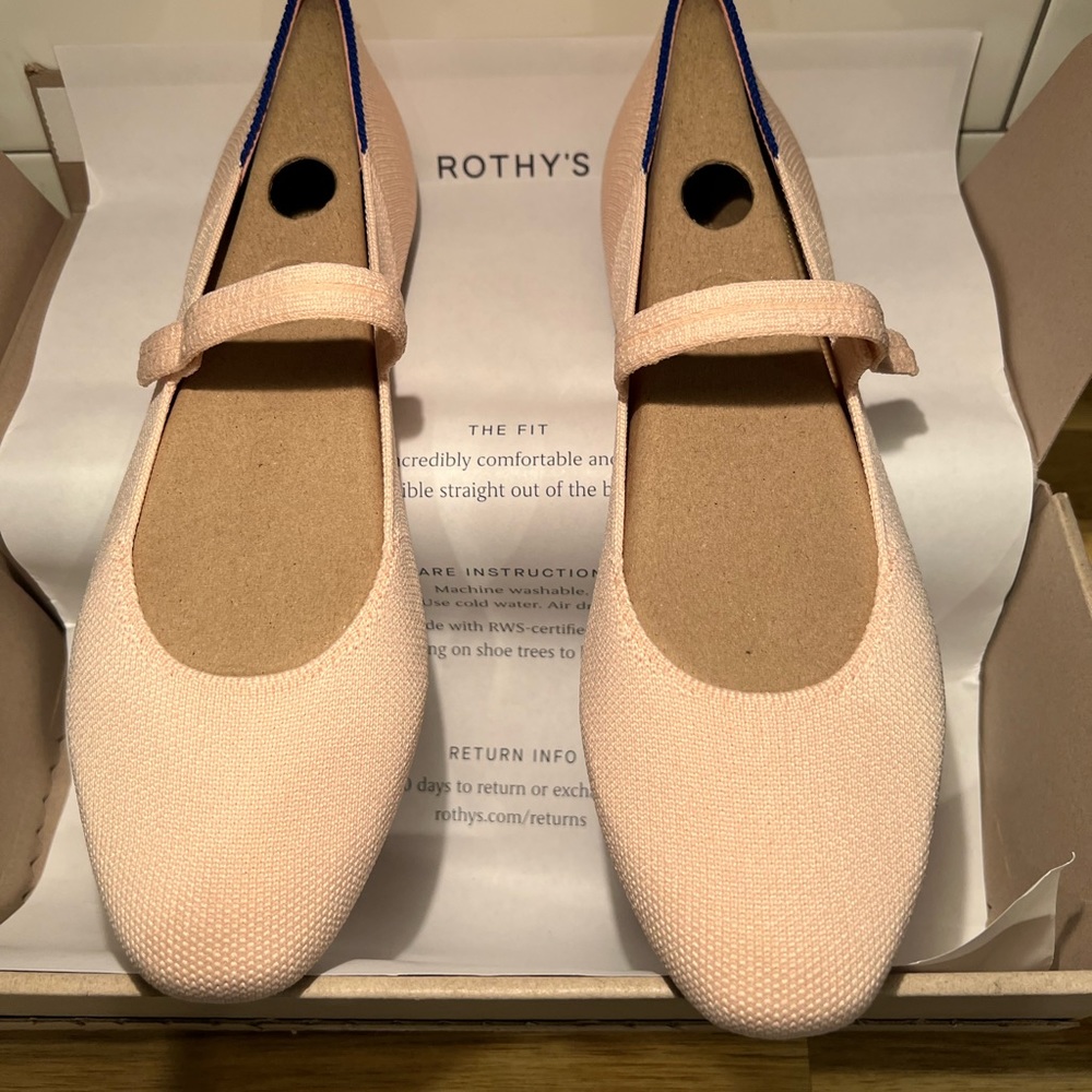 Rothy's THE SQUARE MARY JANE Bubbly Pink sz. 8